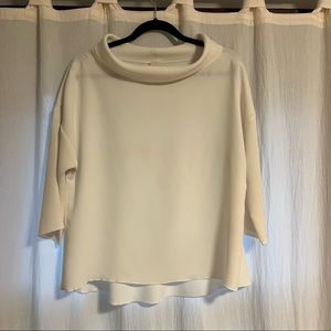 Chicos White Cowl Blouse